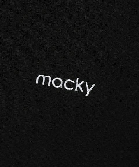 MACKY Golf: Long Neck Layer T-shirt - Black