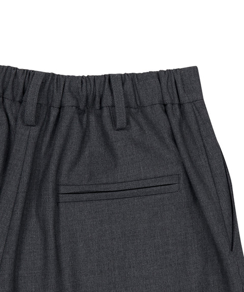 LE SONNET Straight Wool Pants - Gray