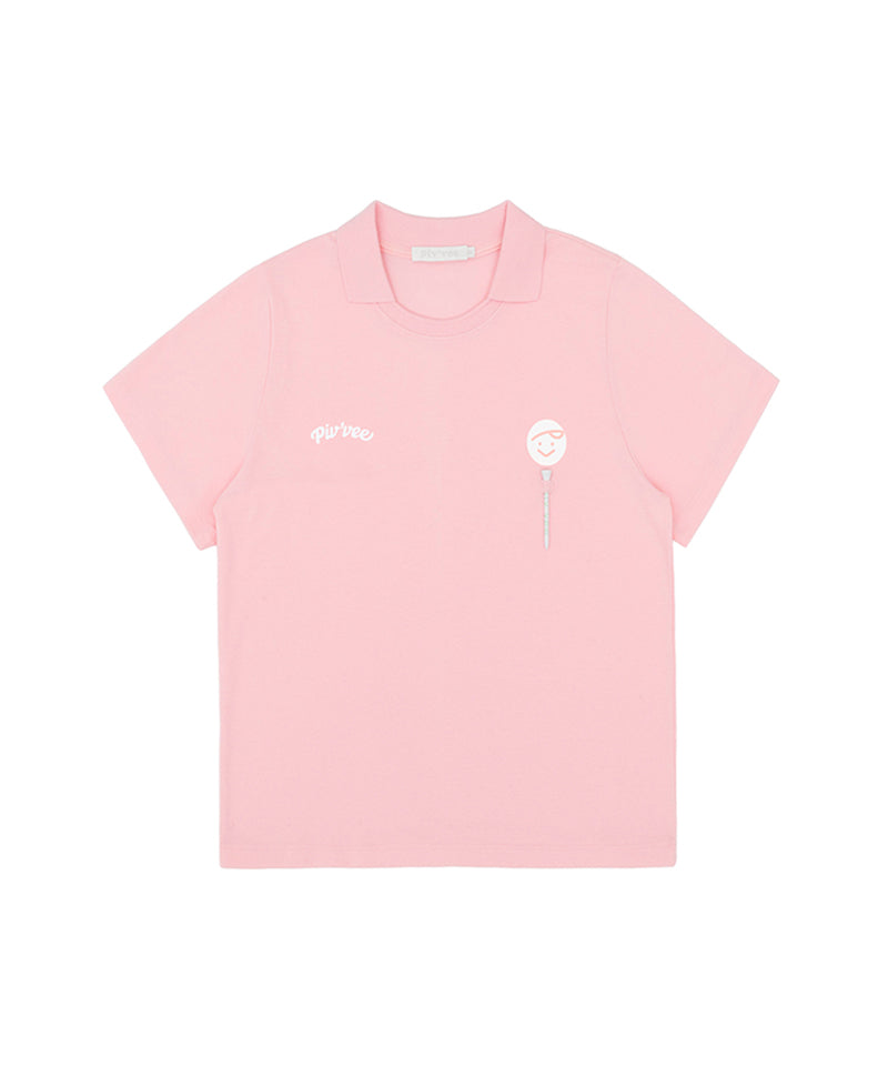 PIV'VEE Tee Holder Collar T-shirt - 3 Colors