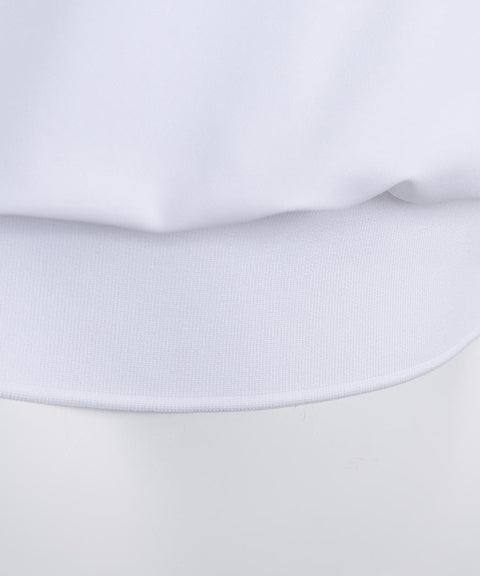 CREVE NINE: Blouson Collar T-Shirt - White