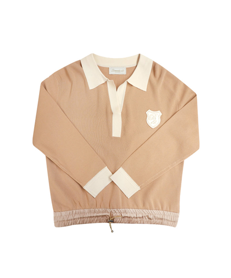 BENECIA 12 Rare Collar Knit - Beige