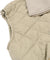 Haley Women's Wide Collar Embroidered Quilted Vest Jacket - Beige