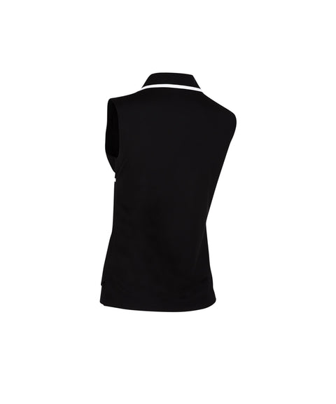 HENRY STUART Women's Wrap Sleeveless T-Shirt - Black