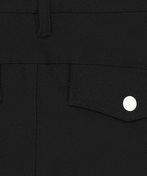 CHUCUCHU Diagonal Slit Skirt - Black