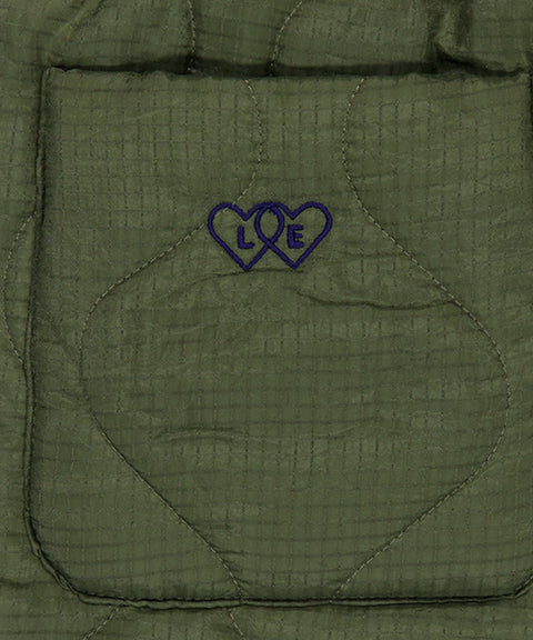 LE SONNET Quilted Pants - Khaki