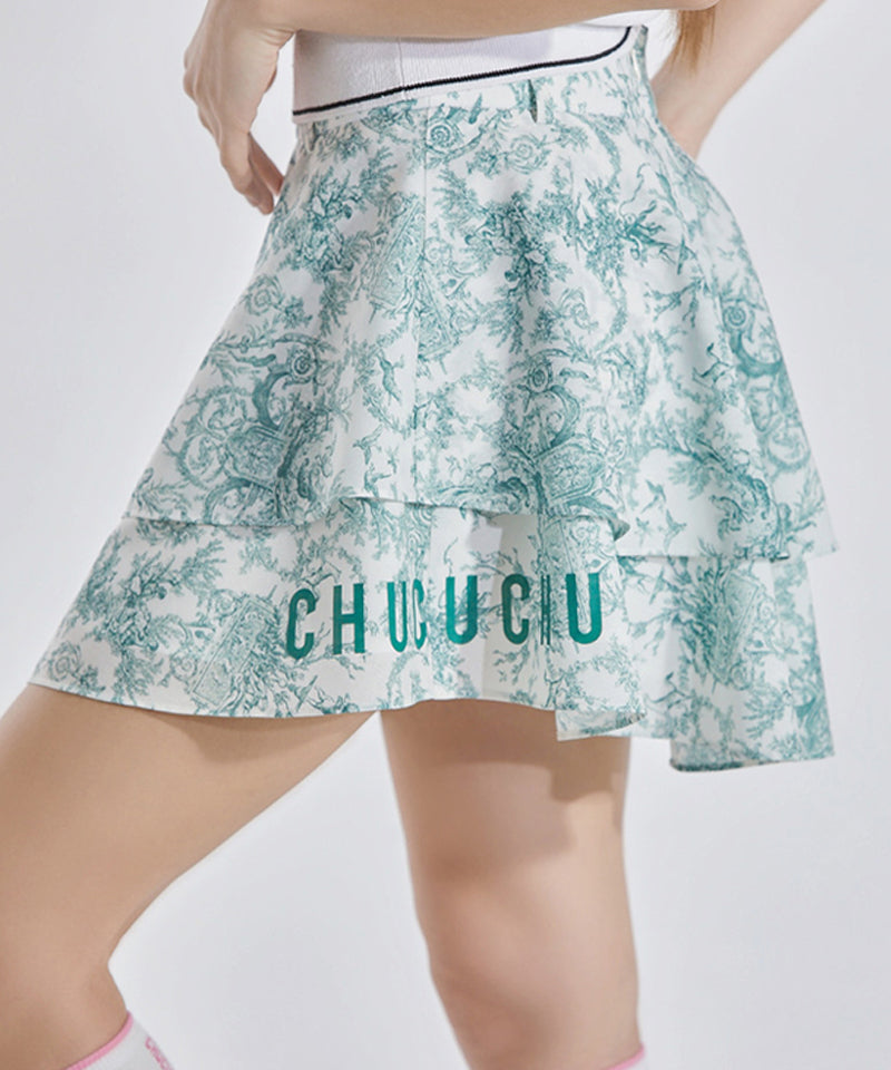 CHUCUCHU Flower Ruffle Skirt - 2 Colors