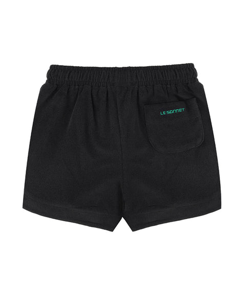 [SAMPLE SALE]LE SONNET Button Shorts - Black