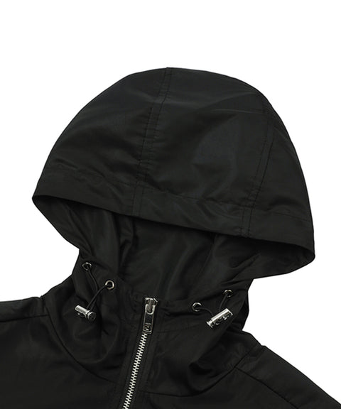MACKY Golf: Hooded Zip-Up Belt Dress - Black