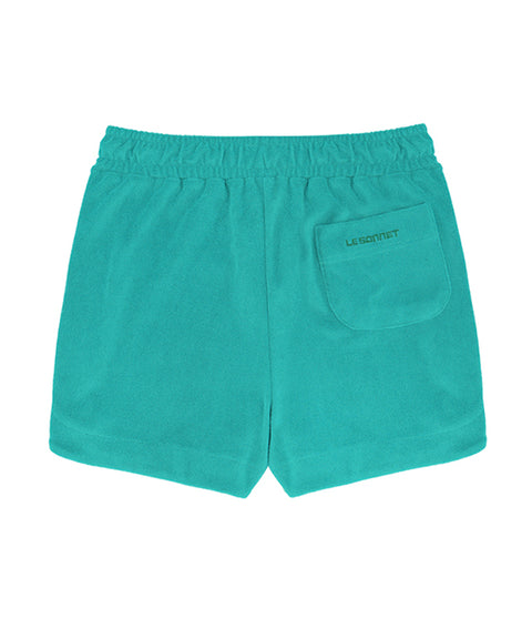 LE SONNET Button Shorts - Emerald Green