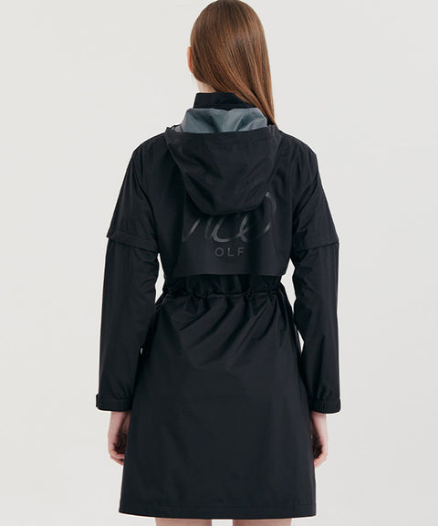 Vice Golf Atelier Women Long Rain JK - Black