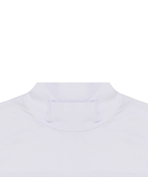 CHUCUCHU Logo Half Neck Sleeveless - White