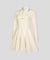 KANDINI Zip-Up Flared Dress - Ivory