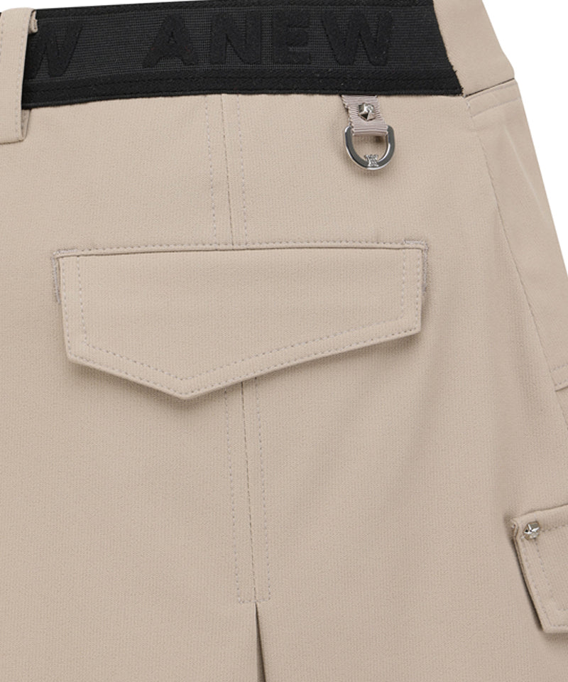 Anew Golf Women's SP Incision Skirt – Beige | Sporty A-Line Golf Skirt