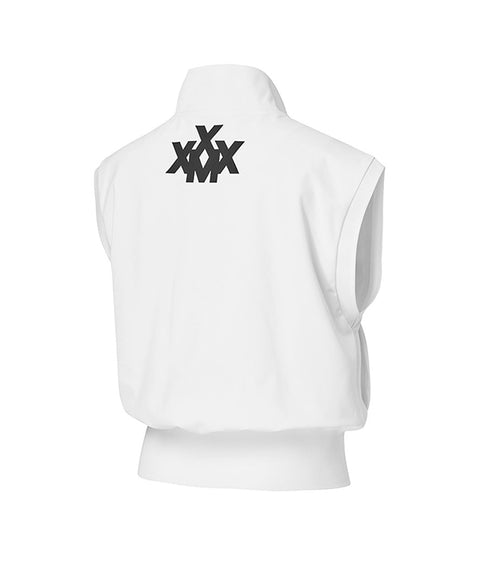 XEXYMIX Golf Drop Shoulder Zip-Up Vest - White