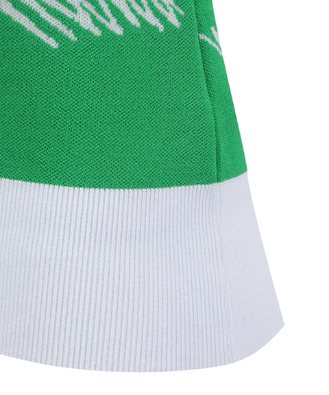 ANEW Golf Women's SM Logo Pattern Knit Vest - Green