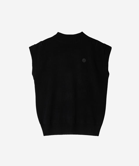 OBER Golf Summer Sleeveless Half Neck Knit - Black
