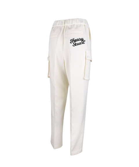 HENRY STUART Women's Baggy Cargo Pants - White