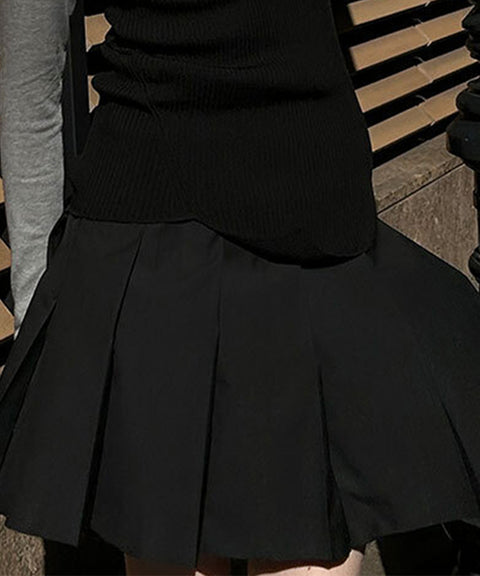 Anell Golf Sage Pleated Skirt - Black