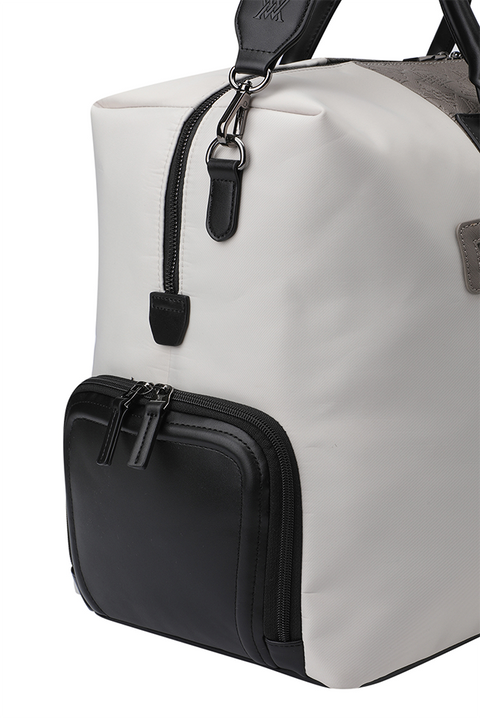 Uni Logo Intaglio Boston Bag - Beige