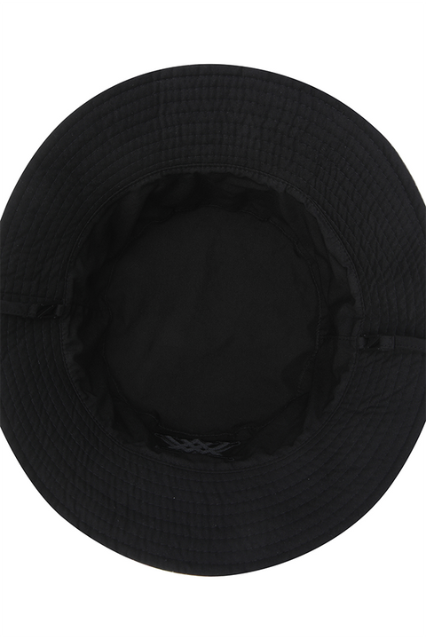 Unisex Flower Pattern Reversible Bucket Hat - Black