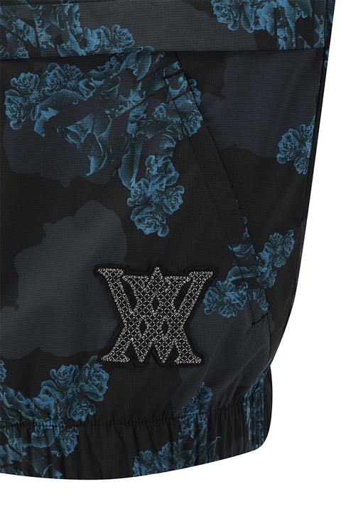 Women's FA Flower Pattern Anorak Jacket - Black