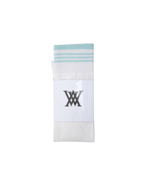 Women's Stripe Knee High Socks - Off White