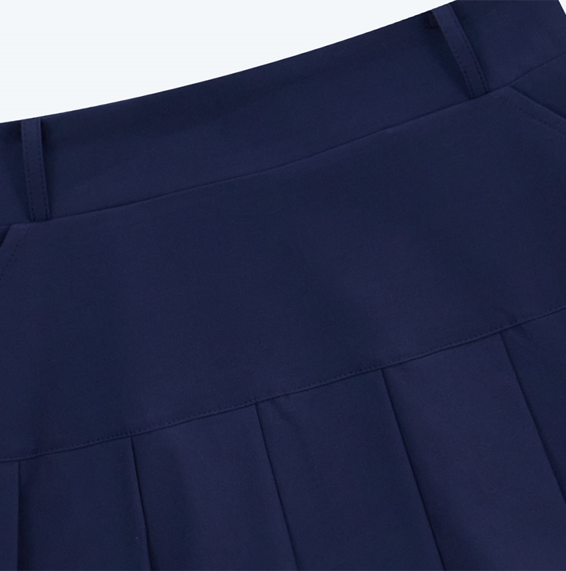 CHUCUCHU Air Punching Pleated Skirt - Navy CHUCUCHU Air Punching Pleated Skirt - Navy