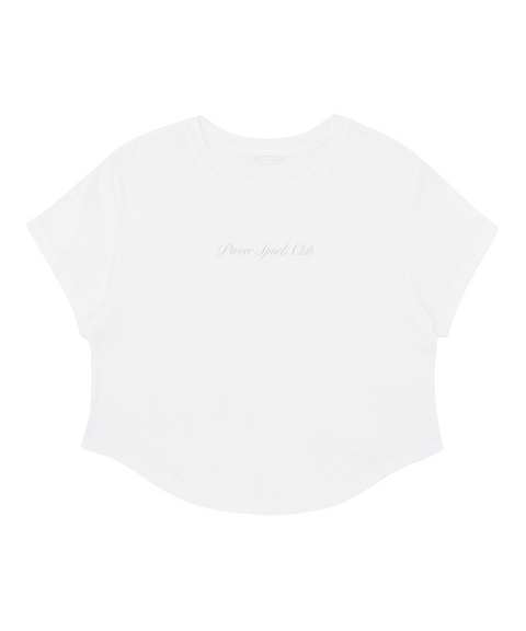 PIV'VEE Curved Hem T-shirt - Cloud White