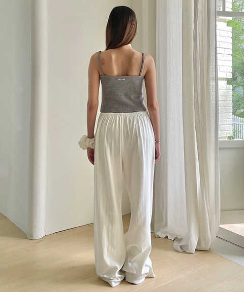 PIV'VEE Easy Pointelle Pants - Cloud White