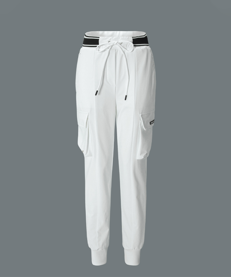 Black Label Hyperspan Cargo Jogger Pants - White