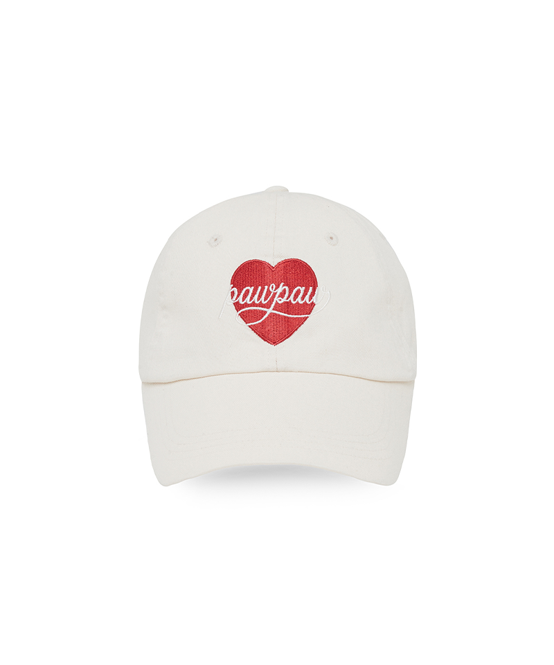 PIV'VEE Heart Embroidered Ball Cap - Sand Beige