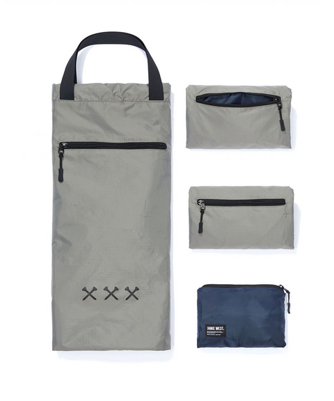 Jamie West Draw String Bag - Grey