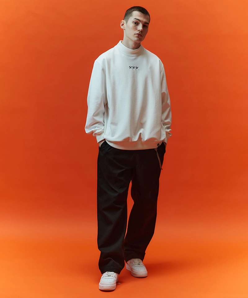 Jamie West Gorden Mockneck Pocket Sweatshirts - White