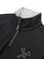 Jamie West High-Neck Half Zip-up Pocket Sweatshirts - Black