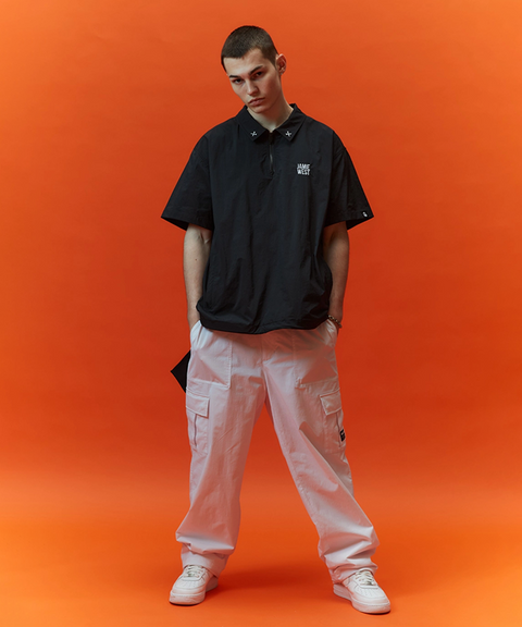 Jamie West Nylon Halfzipup P-Shirts - Black