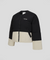 KANDINI Goose Down Wool-Blend Panel Jacket - Black