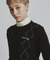 MCC Women's Argyle Crew Neck Sweater - Dark Brown