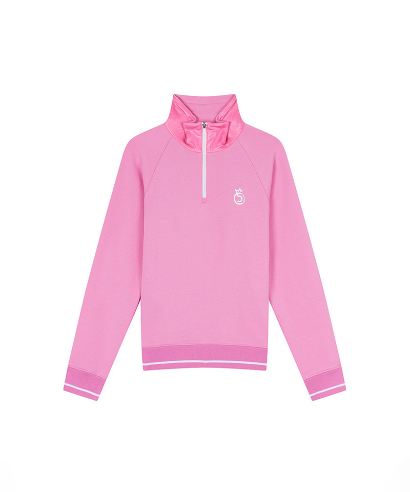 Mixed Half Zip-Up Top - 2 Colors
