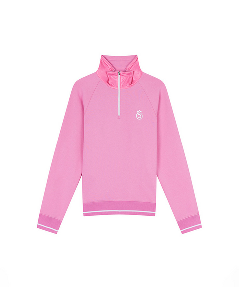 Mixed Half Zip-Up Top - 2 Colors