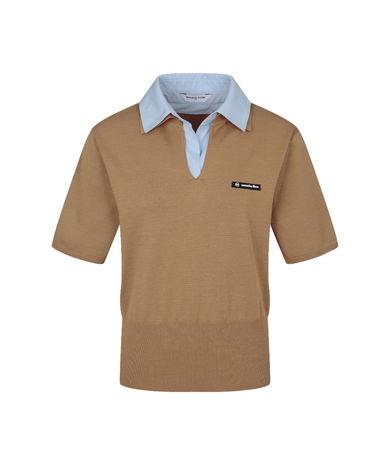 トップス DIGAWEL RUGBY SHIRT (CAMEL) 2 GuangCheng George Men トップス DIGAWEL RUGBY SHIRT (CAMEL) 2 GuangCheng George Men