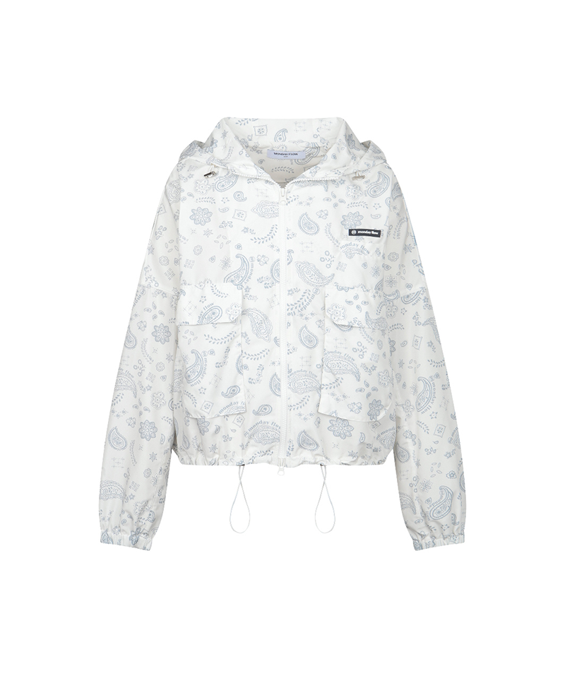 Monday Flow Paisley Windbreaker - White