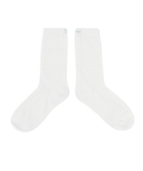 PIV'VEE Pointelle Socks - Cloud White