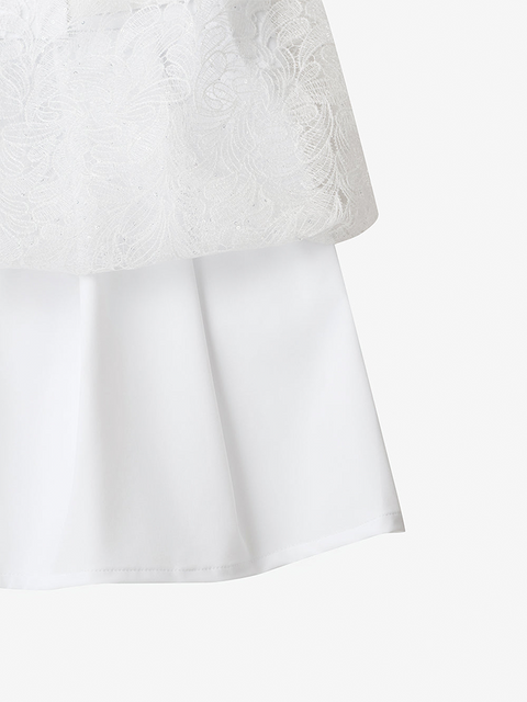 GFJ Golf Women's  Lace Layer Skirt - White