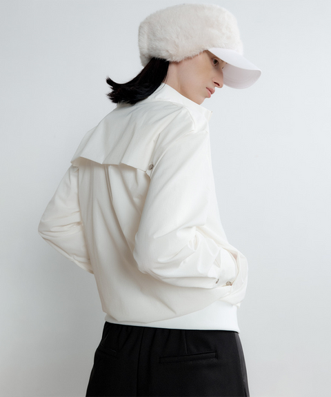 Anell Golf Soft Zip-up Blouse - White