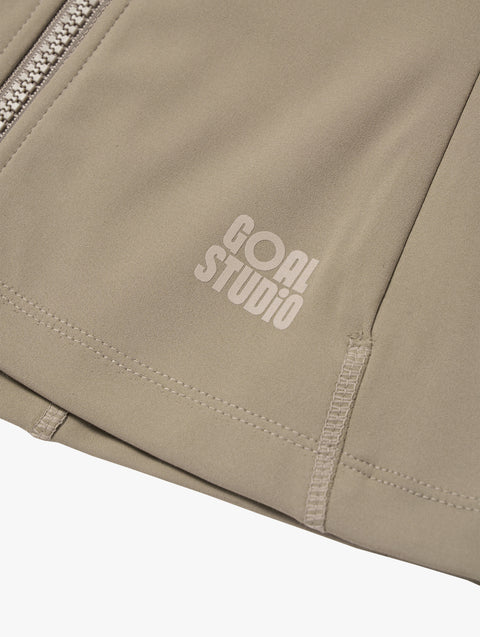 Goal Studio Women's Athletic Jersey Jacket - Dark Beige