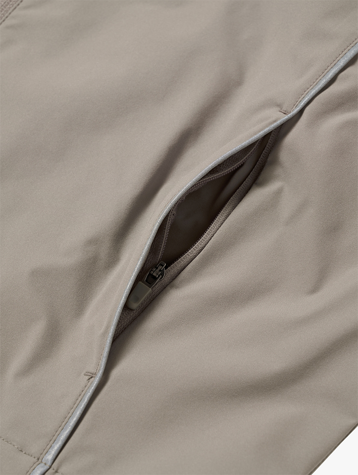 Goal Studio Women's Stretch Track Jacket - Dark Beige