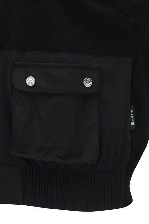 Women's FA Logo Point Knit Vest - Black