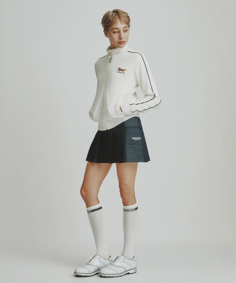 MCC Women's Zip UP Knit Cardigan - Off White