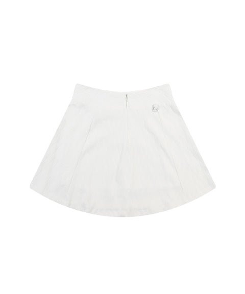 Haley Jacquard Flared Skirt - Off-White