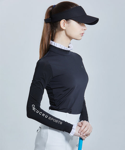 CHUCUCHU Cooling Lovely Mock Neck Top - 2 Colors